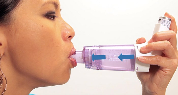how to use with a mdi inhaler