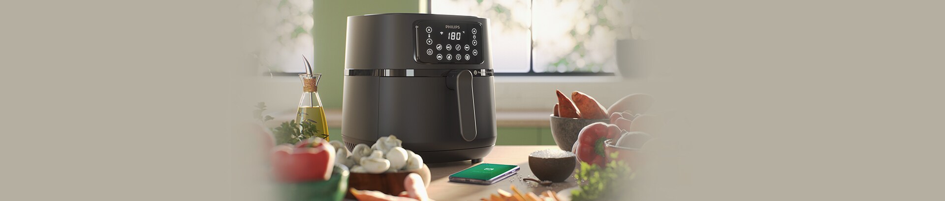 Airfryer on the table