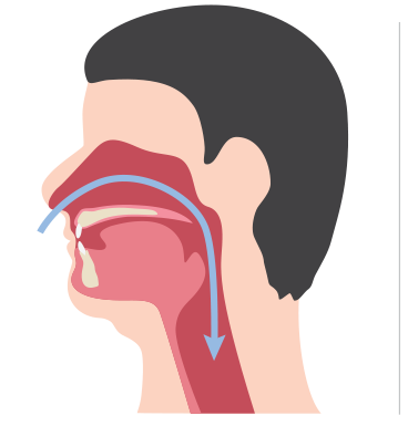 Non obstructed and obstructed airways