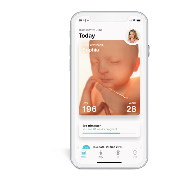 Philips Pregnancy Plus application on smartphone