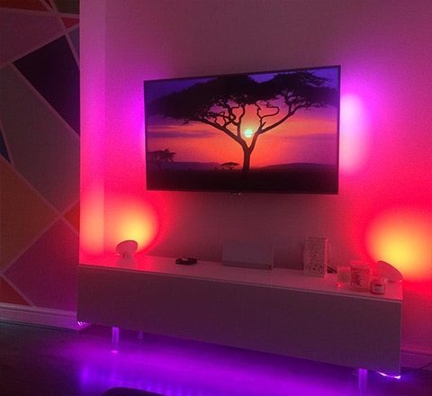 Light effects on Ambilight TV | pink purple orange red