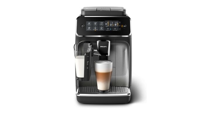 Philips 3200 Series LatteGo allows users to easily select and adjust the aroma strength, the coffee's intensity, the amount of milk froth in your drink and how much coffee is dispensed with its intuitive touch display.
